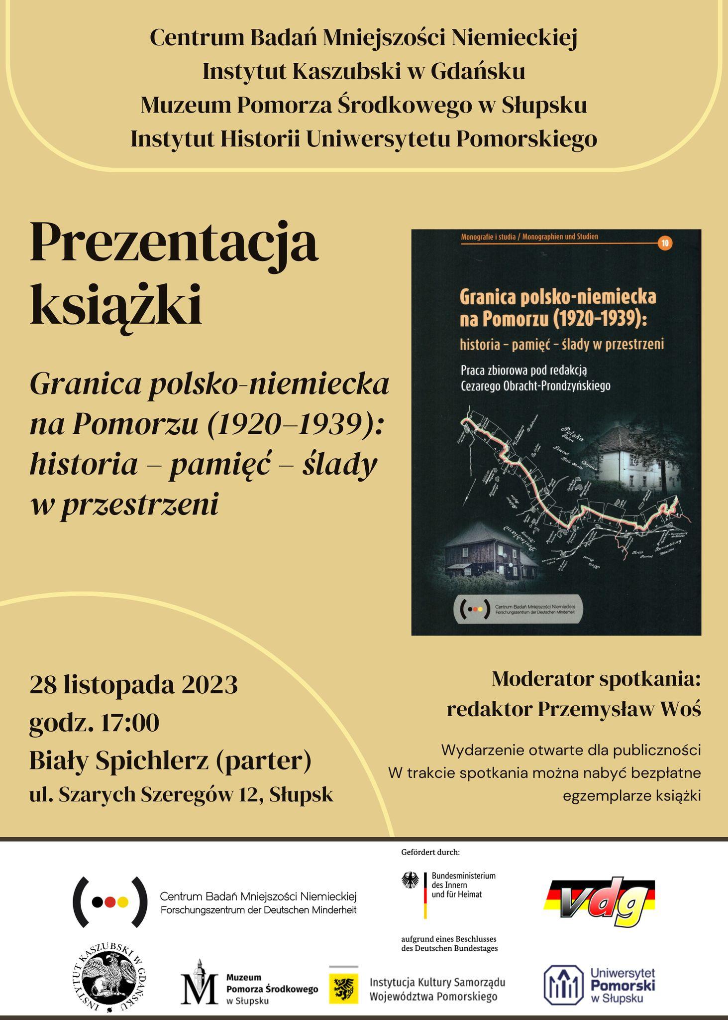 Prezentacja książki „Granica polsko-niemiecka na Pomorzu (1920-1939). Historia - Pamięć - Ślady w przestrzeni”